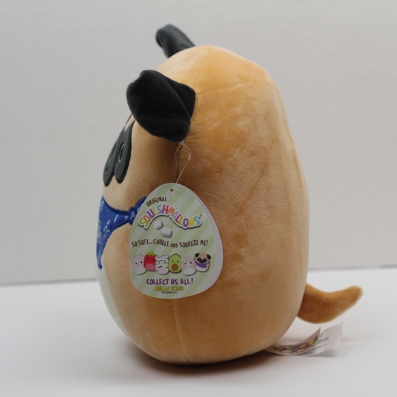 Squishmallows 2021 8" Prince the Pug with Bandana - Picture 6 of 12